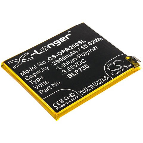 OPPO CPH1907,CPH1951,CPH1989,PCKM00,PCKM80,PCKT00,Reno 2,Reno2 F,Reno2 Z; P/N:BLP735 Battery