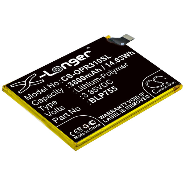 OPPO PCLM50,PDCT00,Reno 3 5G,Reno 3 5G Aura; P/N:BLP755 Battery
