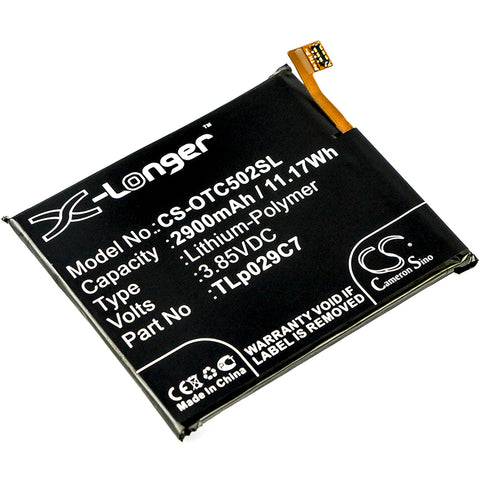 Alcatel One Touch Idol 3C,One Touch Idol 3C TD-LTE,OT5026D,OT-5026J,OT-5606; P/N:TLp029C7 Battery