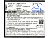 New 1300mAh Battery for Alcatel One Touch Pixi 4 3.5,OT-4017,OT-4017A,OT-4017D,OT-4017F,OT-4017G,OT-4017S,OT-4017X; P/N:TLi013A1,TLi013A7