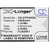 New 1950mAh Battery for Alcatel One Touch 4 5.0,One Touch Pixi 4 (5),One Touch Pixi 4 5,OT-5045,OT-5045A,OT-5045D,OT-5045J,OT-5045T; P/N:TLI020F7