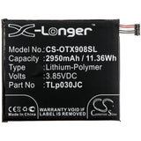 New 2950mAh Battery for Alcatel 3C,3C Dual SIM,3C Dual SIM 3G,3V TD-LTE,A3A XL 3G,A3A XL 4G,One Touch A3 XL,One Touch A3 XL Dual SIM,OT-5099A,OT-5099D,OT-5099I,OT-5099T,OT-5099U,OT-5099Y,OT-9008D