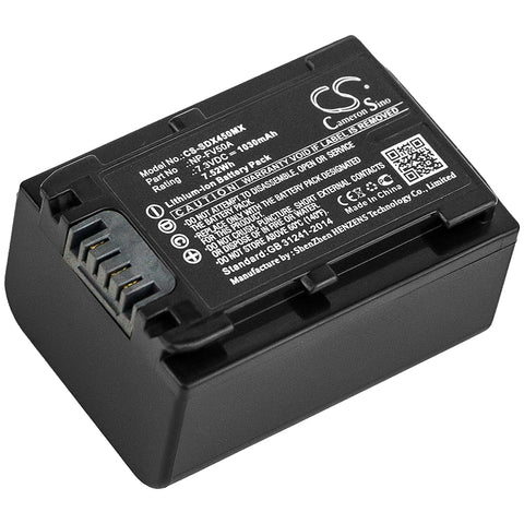 Sony FDR-AX33,FDR-AX40,FDR-AX45,FDR-AX53,FDR-AX60,FDR-AX700,FDR-AXP33,HDR-CX450,HDR-CX625,HDR-CX680,HDR-PJ620,HDR-PJ675,NEX-VG30; P/N:NP-FV50A Battery