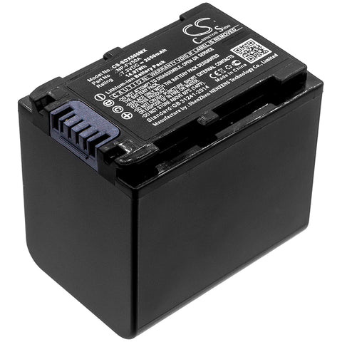 Sony FDR-AX33,FDR-AX40,FDR-AX45,FDR-AX53,FDR-AX60,FDR-AX700,FDR-AXP33,HDR-CX450,HDR-CX625,HDR-CX680,HDR-PJ620,HDR-PJ675,NEX-VG30; P/N:NP-FV50A Battery