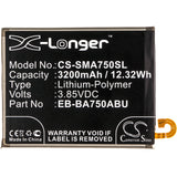New 3200mAh Battery for Samsung Galaxy A10,Galaxy A7 2018,Galaxy A7 2018 Duos,Galaxy M10,Galaxy M10 Duos,SM-A105F,SM-A105FN,SM-A105G,SM-A105M,SM-A750,SM-A750F,SM-A750F/DS,SM-A750FN,SM-A750FN/DS