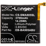 New 3700mAh Battery for Samsung Galaxy A80,Galaxy A80 2019,SM-A8050,SM-A805F,SM-A805F/DS,SM-A805N; P/N:EB-BA905ABU,GH82-20346A