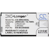 New 2800mAh Battery for Samsung Galaxy Xcover 4,Galaxy Xcover 4 2017 TD-LTE,SM-G390,SM-G390F,SM-G390W,SM-G390Y; P/N:EB-BG390BBE,EB-BG390BBEGWW