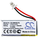New 80mAh Battery for Sena 10U-AR-01,10U-HR-01,SC-HR01; P/N:YP401225P