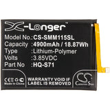 New 4900mAh Battery for Samsung Galaxy M11,Galaxy M11 2020,M-M115F/DS,SM-M115,SM-M115F/DSN,SM-M115F/SM; P/N:HQ-S71