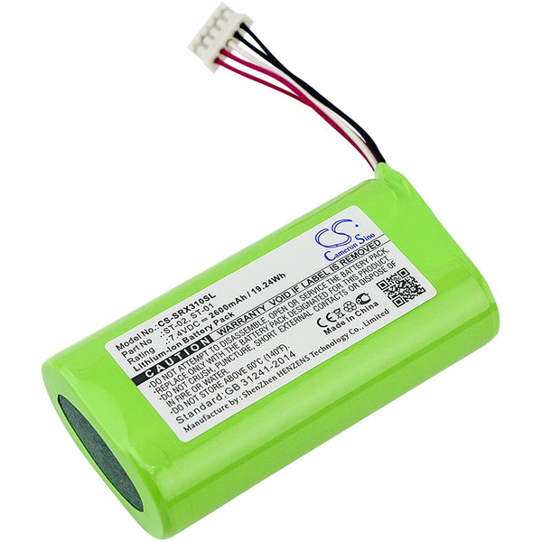 Sony SRS-X3,SRS-XB2,SRS-XB20; P/N:ST-01 Battery