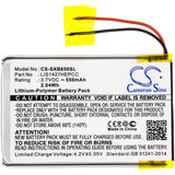 New 550mAh Battery for Sony MDR-XB650BT,MDR-XB950B1,MDR-XB950BT; P/N:1-756-920-31,1-756-920-32,LIS1427HEPCC