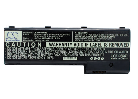 Toshiba Satellite P100-115, Satellite P100-352, Satellite P105-S6124, Satellite Pro P100-404, Satellite P100-112
