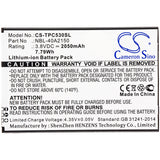 New 2050mAh Battery for TP-Link Neffos C5 Plus,TP7031A,TP7031C; P/N:NBL-40A2150