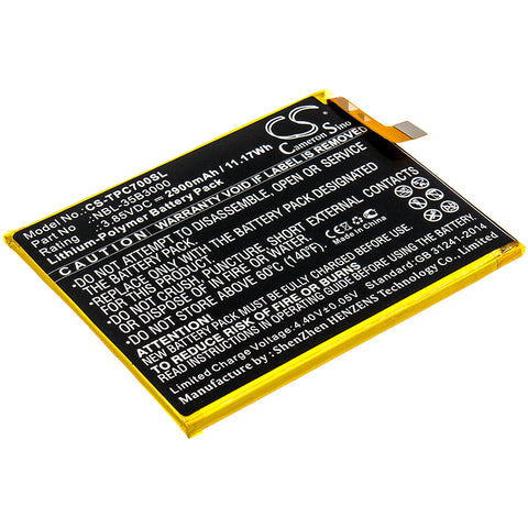 Neffos C7 Dual SIM,C7 Dual SIM LTE AM,TP910A,TP910C; P/N:NBL-35B3000 Battery