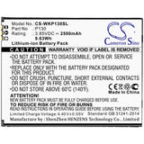 New Replacement 2500mAh Battery for Wiko P130,View Go; P/N:P130