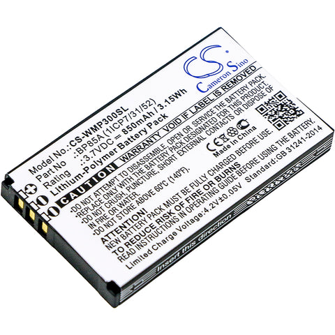 WM Systems WMP 300,WMP-300; P/N:BP85A (1ICP7/31/52) Battery