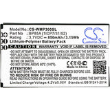 New 850mAh Battery for WM Systems WMP 300,WMP-300; P/N:BP85A (1ICP7/31/52)
