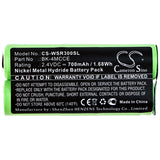 New 700mAh Battery for Waterpik Sensonic Plus SR-3000,Sensonic Plus SR-3000E; P/N:BK-4MCCE