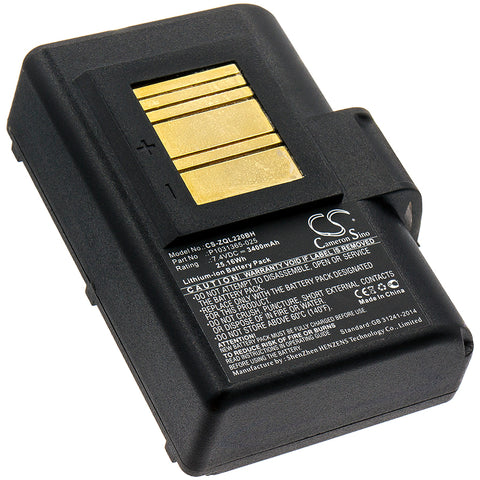 Zebra QLN220,QLn220HC,QLN320,QLn320HC,ZQ500,ZQ510,ZQ520,ZQ610,ZQ610HC,ZQ620,ZQ620HC,ZR628,ZR638; P/N:AT16004,BTRY-MPP-34MA1-01,BTRY-MPP-34MAHC1-01,P1023901,P1023901-LF,P1031365-025,P1031365-059,P1031365-069,P1051378 Battery