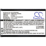 New 1600mAh Battery for ZTE R538; P/N:Li3717T42P3h583679